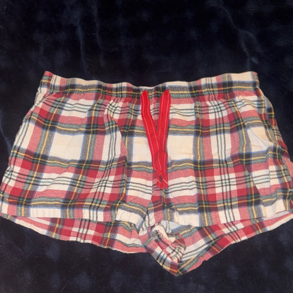 Old Navy Plaid High Waist Shorts with Red and Blue